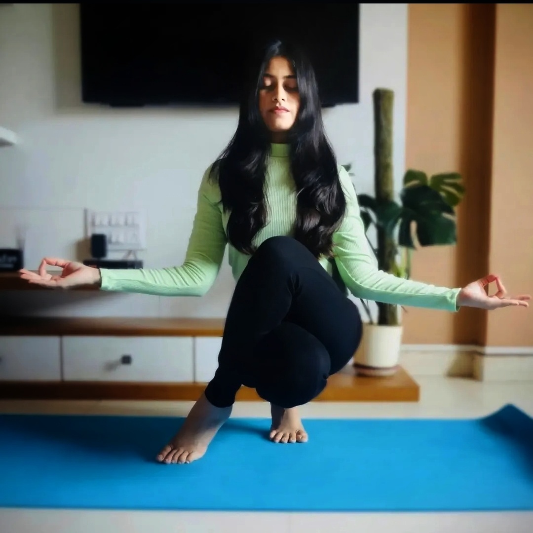 Neha Kaithwas practicing yoga